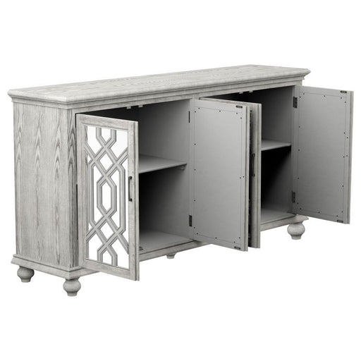 Melanie - 4-Door Accent Cabinet - Antique White Unique Piece Furniture