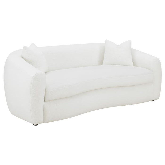 Isabella - Upholstered Tight Back Sofa - White Unique Piece Furniture