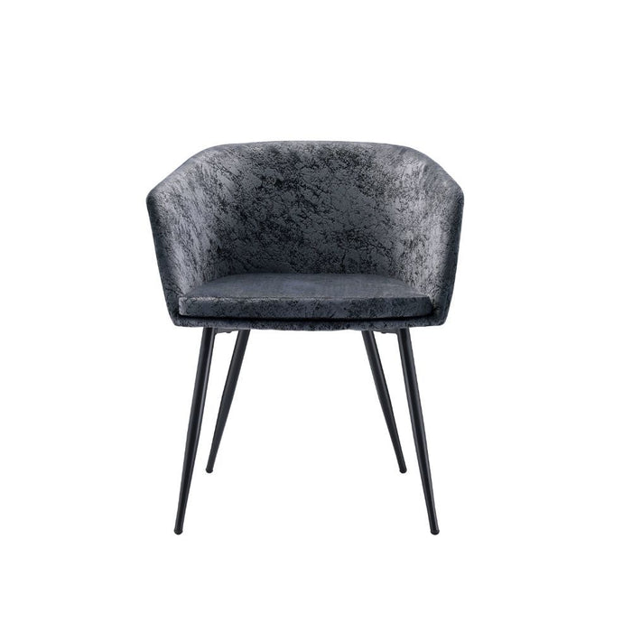 Taigi - Chair & Table - Gray Velvet & Black Unique Piece Furniture