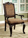 Bellagio Fabric Arm Chair (Set of 2) - Brown Cherry / Brown Unique Piece Furniture