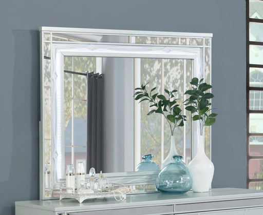 Gunnison - Dresser Mirror With Led Lighting - Silver Metallic Unique Piece Furniture