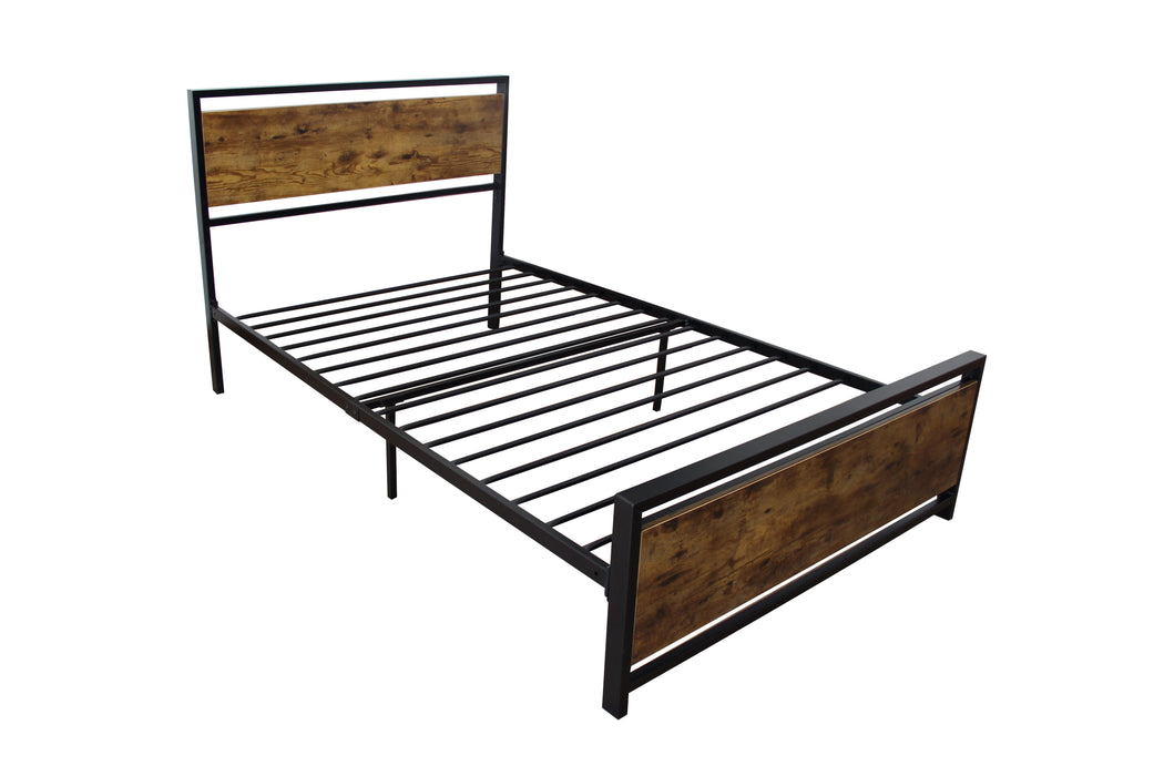Twin Size Metal Bed Sturdy System Metal Bed Frame, Modern Style And Comfort To Any Bedroom - Black - Black