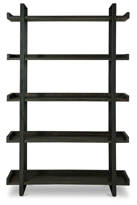 Kevmart - Grayish Brown / Black - Bookcase Unique Piece Furniture