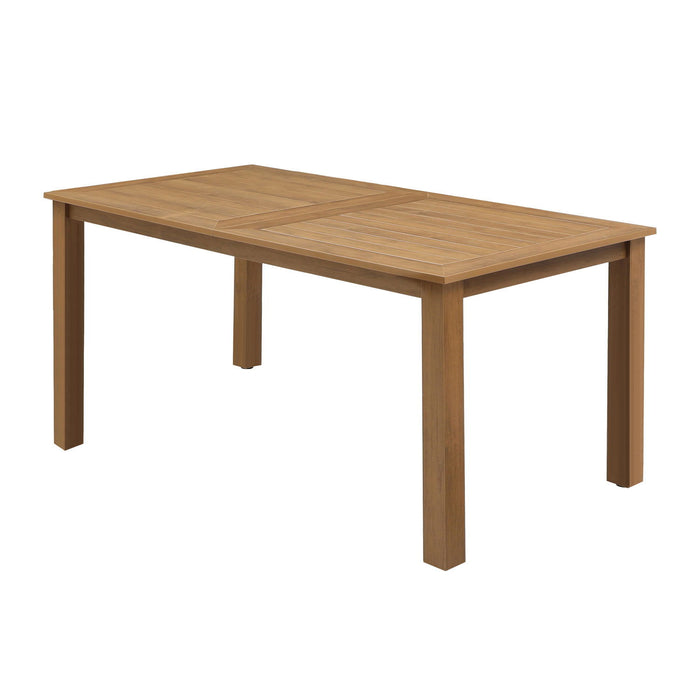 70.86 Inch Dining Table, Hips Patio Rectangular Dining Table For 4-6 Persons, Teak