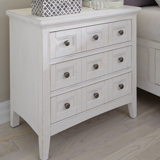 Heron Cove - Relaxed Traditional Chalk White Three Drawer Nightstand - Chalk White Unique Piece Furniture
