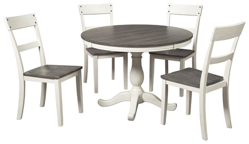 Nelling - White / Brown / Beige- Dining Room Table Unique Piece Furniture