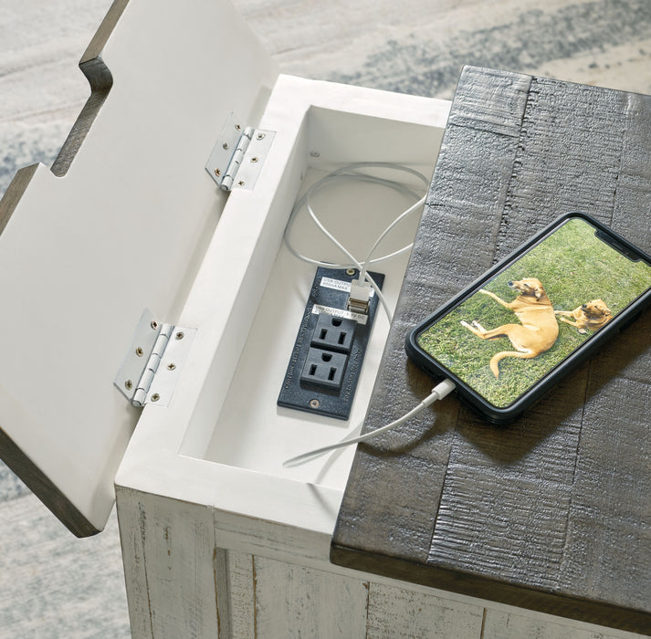 Havalance - White / Gray - Chair Side End Table Unique Piece Furniture