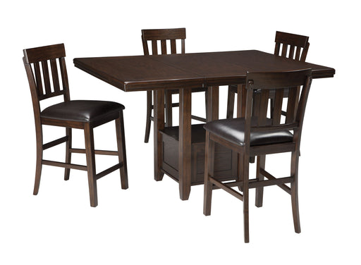 Haddigan - Dark Brown - Rectangular Dining Room Counter Extension Table Unique Piece Furniture