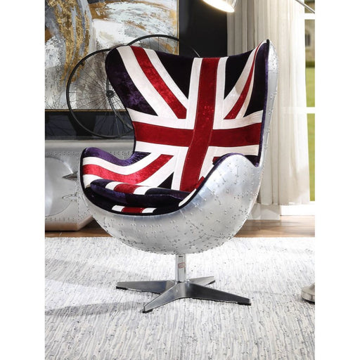 Brancaster - Accent Chair - Pattern Fabric & Aluminum Unique Piece Furniture