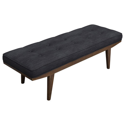 Wilson - Upholstered Tufted Bench - Taupe And Natural Unique Piece Furniture