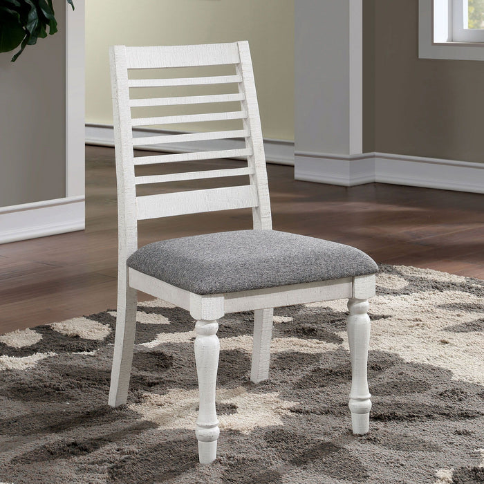 Calabria - Side Chair (Set of 2) - Antique White / Gray Unique Piece Furniture