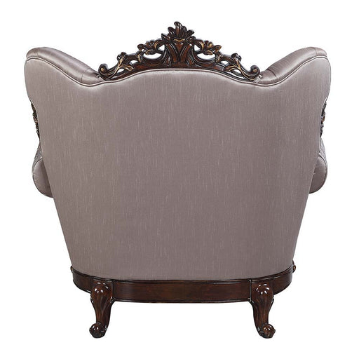 Benbek - Chair - Fabric & Antique Oak Finish Unique Piece Furniture