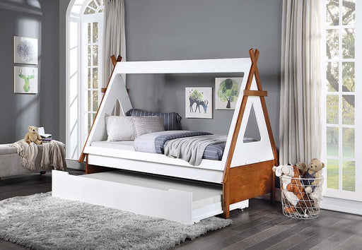 Loreen - Twin Bed - Oak & White Finish Unique Piece Furniture