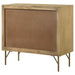 Zamora - 3-Drawer Accent Cabinet - Natural And Antique Brass Unique Piece Furniture