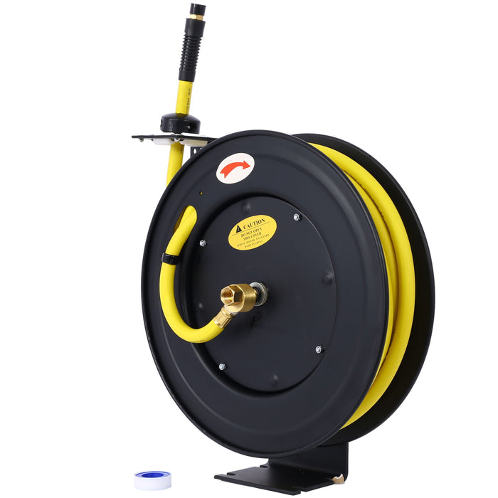 Retractable Air Hose Reel, 1 / 2 X 50' Ft Auto Rewind Hose - Reel, Heavy  Duty Steel Air Hose Reel, Industrial Grade Rubber Hose Quick Shipping  Available at Unique Piece Furniture