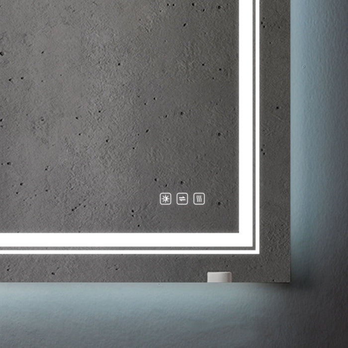 3660" Bathroom LED Mirror Anti-Fog Mirror With Button