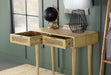 Zamora - Rectangular 2-Drawer Accent Writing Desk - Natural Unique Piece Furniture