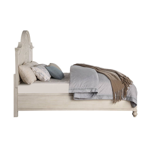 Roselyne - California King Bed - Antique White Finish Unique Piece Furniture