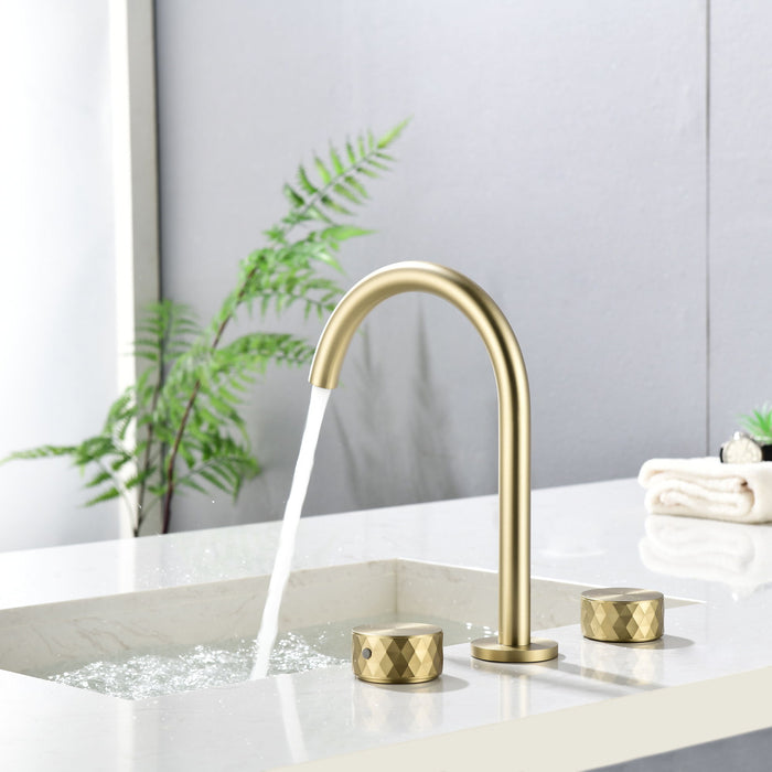Widespread Bathroom Faucet Gold