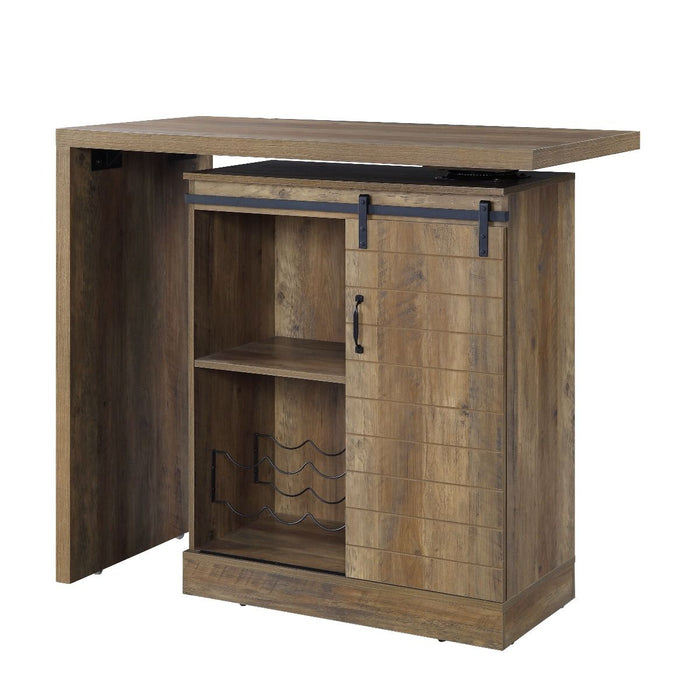 Quillon - Bar Table - Rustic Oak Finish Unique Piece Furniture