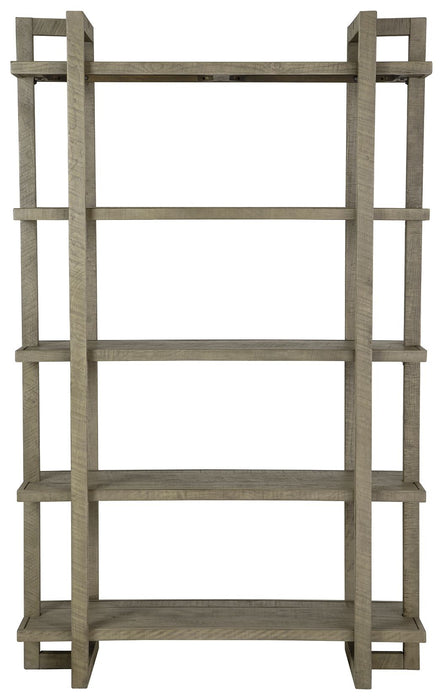 Bergton - Distressed Gray - Bookcase Unique Piece Furniture