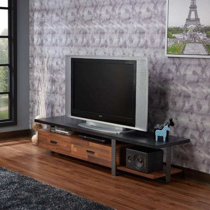 Elling - TV Stand - Walnut & Black Unique Piece Furniture