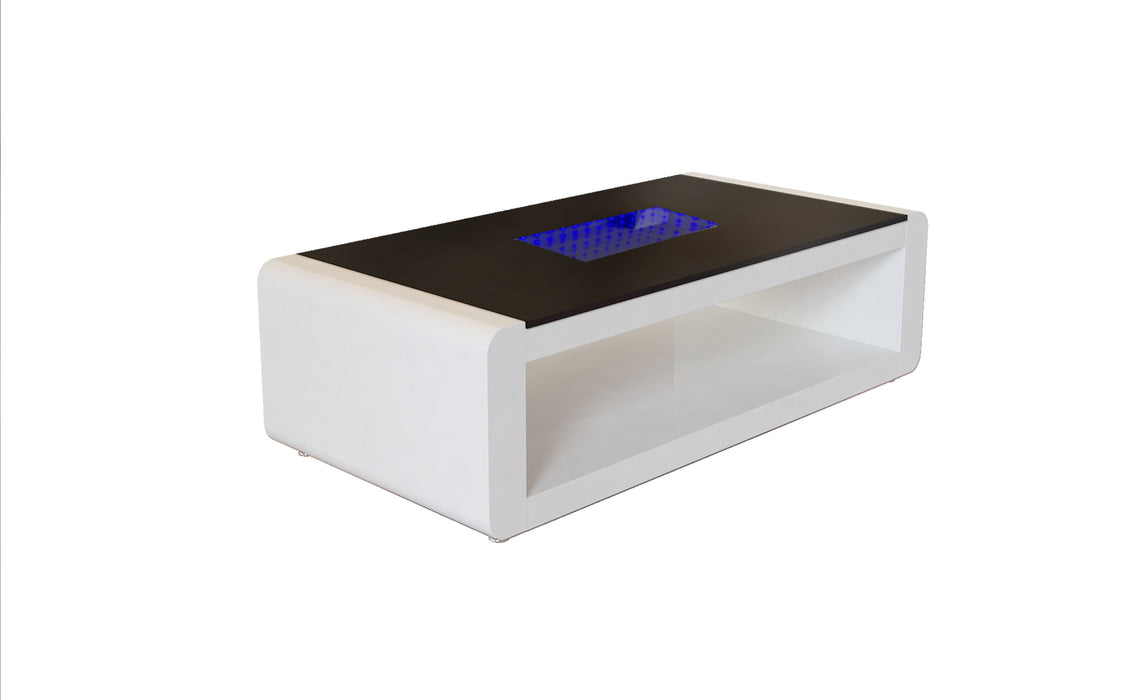 Modern And Contemporary Chelsea Coffe Table With Led Lights - White