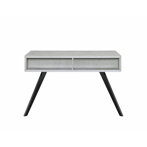 Magna - Desk - Faux Concrete & Black Unique Piece Furniture