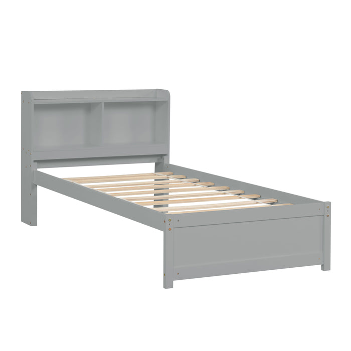 Twin Bed With Trundle - Grey