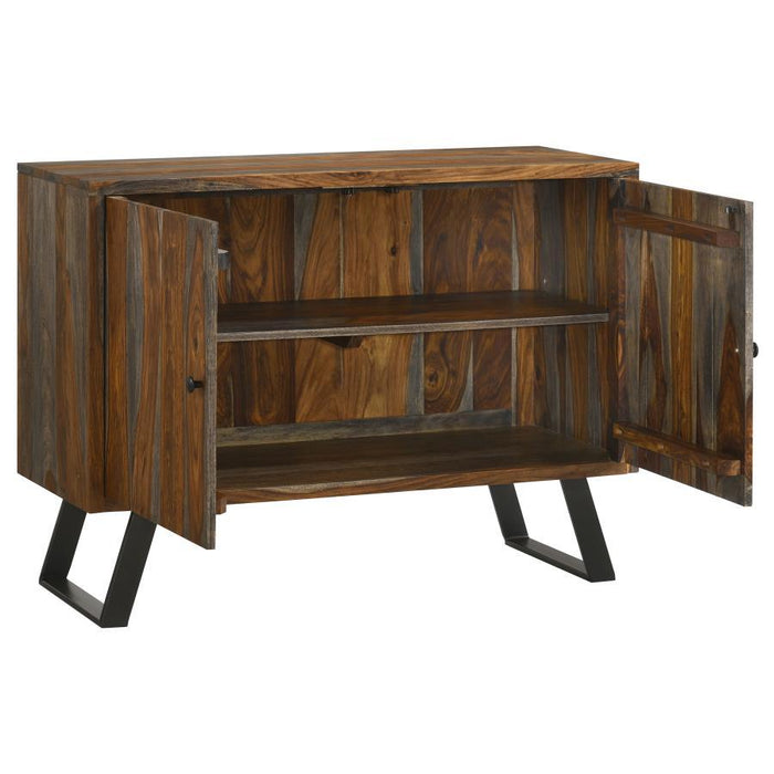 Mathis - Sled Base Accent Cabinet - Sheesham Gray Unique Piece Furniture