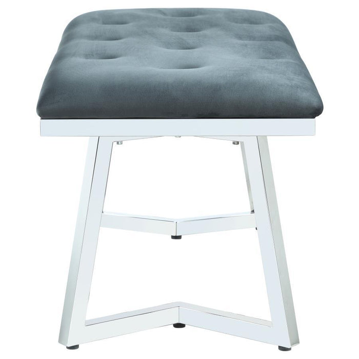 Beaufort - Upholstered Tufted Bench - Dark Gray Unique Piece Furniture