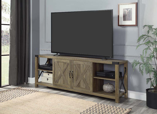 Abiram - TV Stand - Rustic Oak Finish Unique Piece Furniture