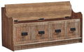 Garrettville - Brown - Storage Bench Unique Piece Furniture
