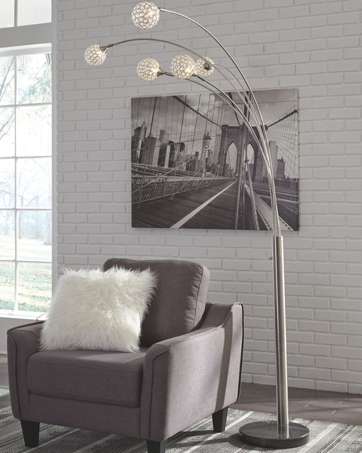 Winter - Silver Finish - Metal Arc Lamp Unique Piece Furniture