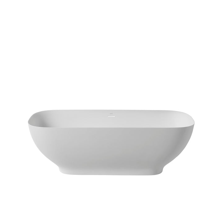 Solid Surface Stylish Freestanding Bathtub - White