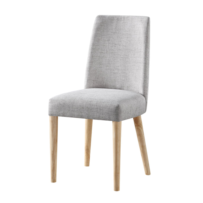 Taylor Chair With Natural Legs And Gray Fabric
