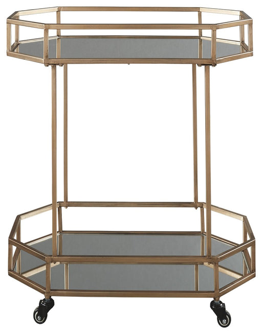 Daymont - Gold Finish - Bar Cart Unique Piece Furniture