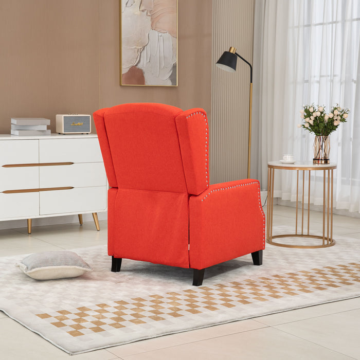 Coolmore Modern Comfortable Upholstered Leisure Chair / Recliner Chair For Living Room - Red