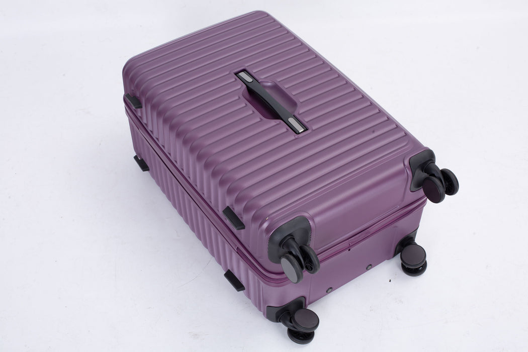 3 Piece Luggage Sets Lightweight Suitcase With Two Hooks, 360° Double Spinner Wheels, Tsa Lock, (21/25/29) Dark Purple