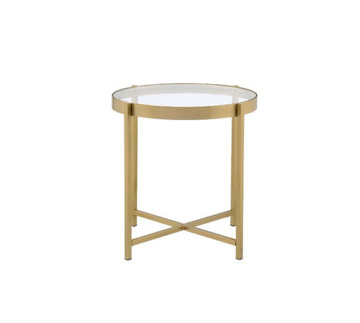 Charrot - End Table - Gold Finish Unique Piece Furniture