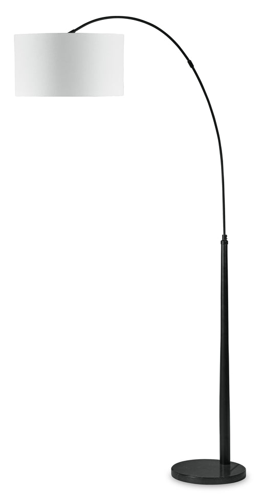 Veergate - Black - Metal Arc Lamp Unique Piece Furniture