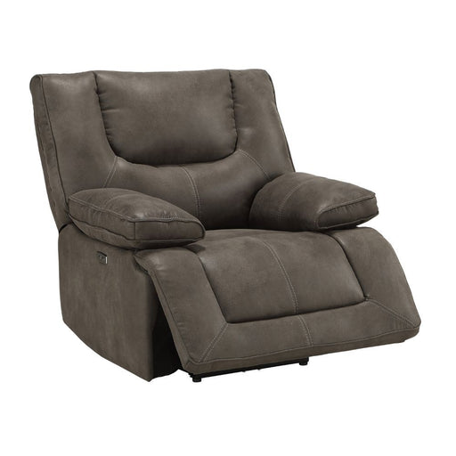 Harumi - Recliner - Gray Leather-Aire Unique Piece Furniture