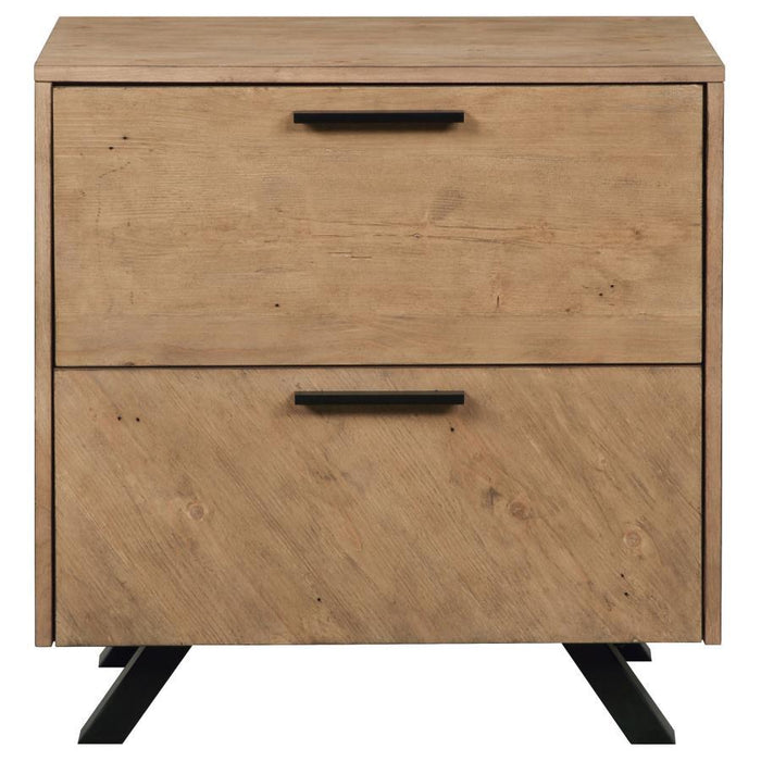 Taylor - 2-Drawer Rectangular Nightstand With Dual USB Ports - Light Honey Brown Unique Piece Furniture