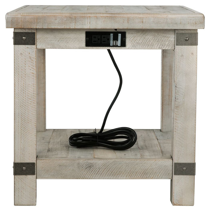 Carynhurst - White Wash Gray - Rectangular End Table Unique Piece Furniture