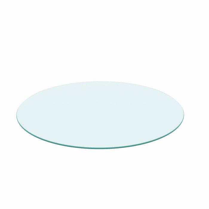 36" Round Tempered Glass Table Top Clear Glass 1 / 4" Thick Round Polished Edge