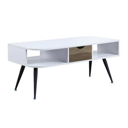 Halima - Accent Table - White & Black Finish Unique Piece Furniture