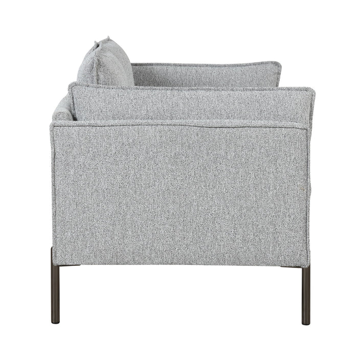56" Modern Style Sofa Linen Fabric Loveseat Small Love Seats Couch For Small Spaces, Living Room, Apartment - Gray