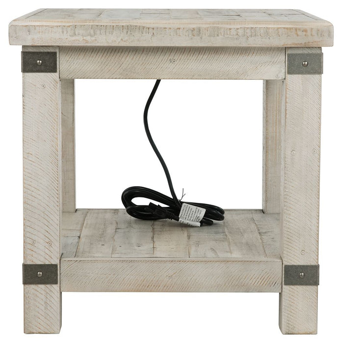 Carynhurst - White Wash Gray - Rectangular End Table Unique Piece Furniture