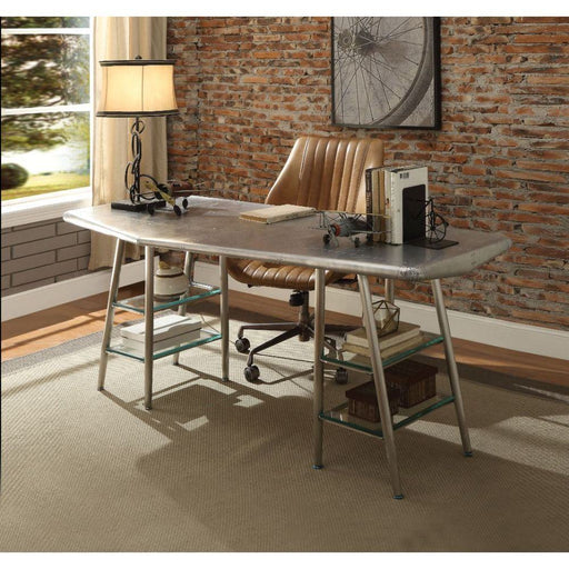Brancaster - Desk - Aluminum - Metal - 30" Unique Piece Furniture