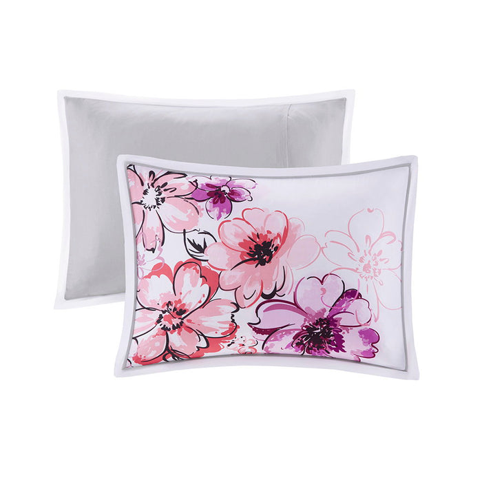 Floral Comforter Set - Pink